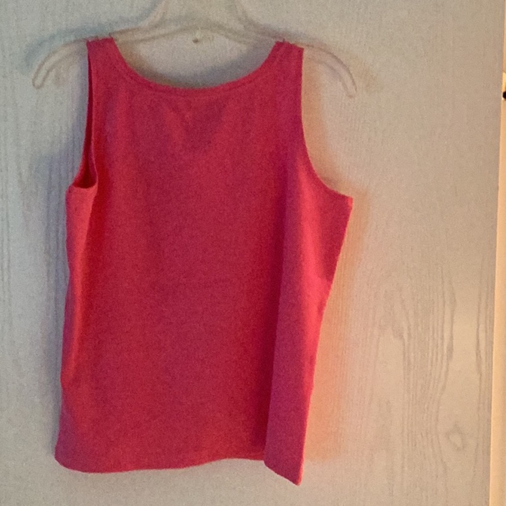 Lands' End Pink Fitted Tank Top - Picture 3 of 3